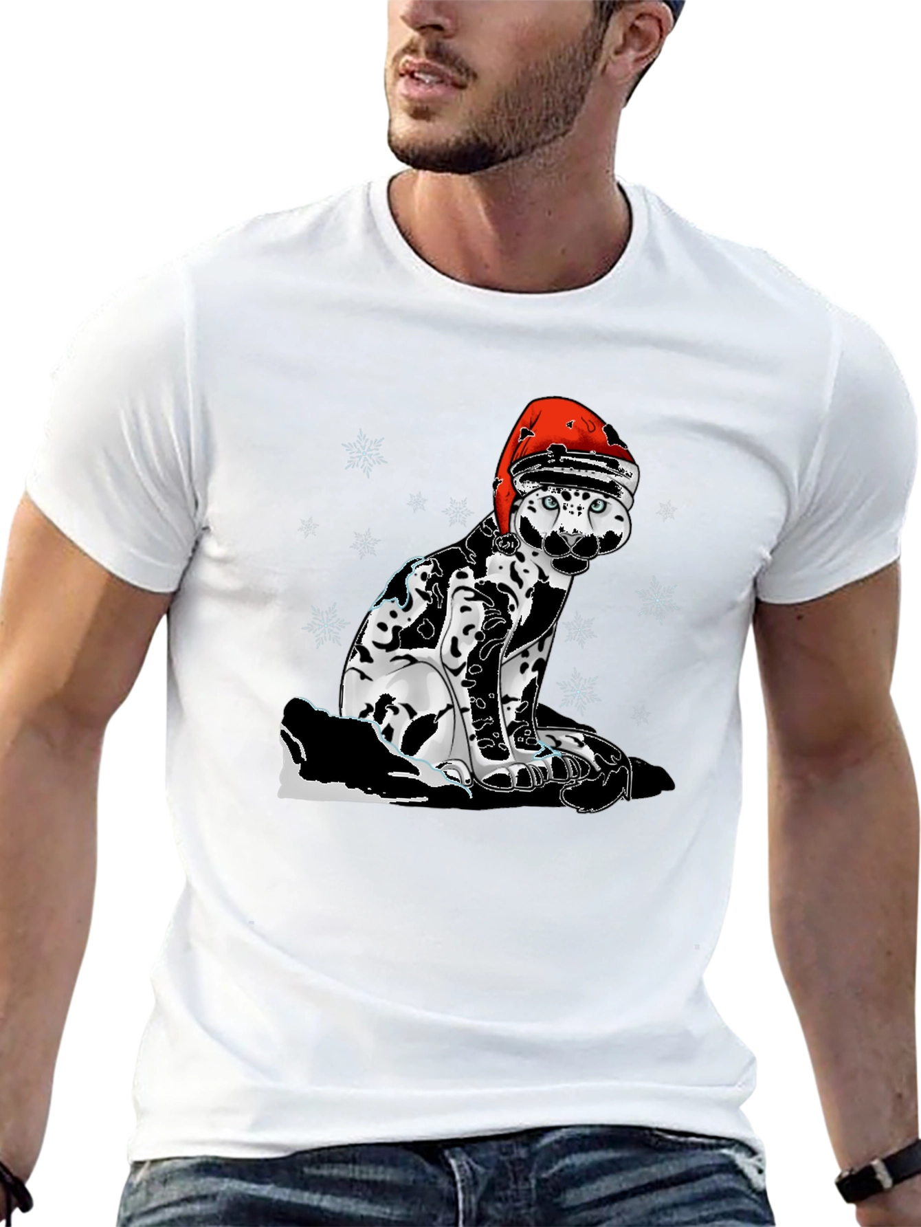 Festive Feline T-Shirt - Christmas Cat Tee