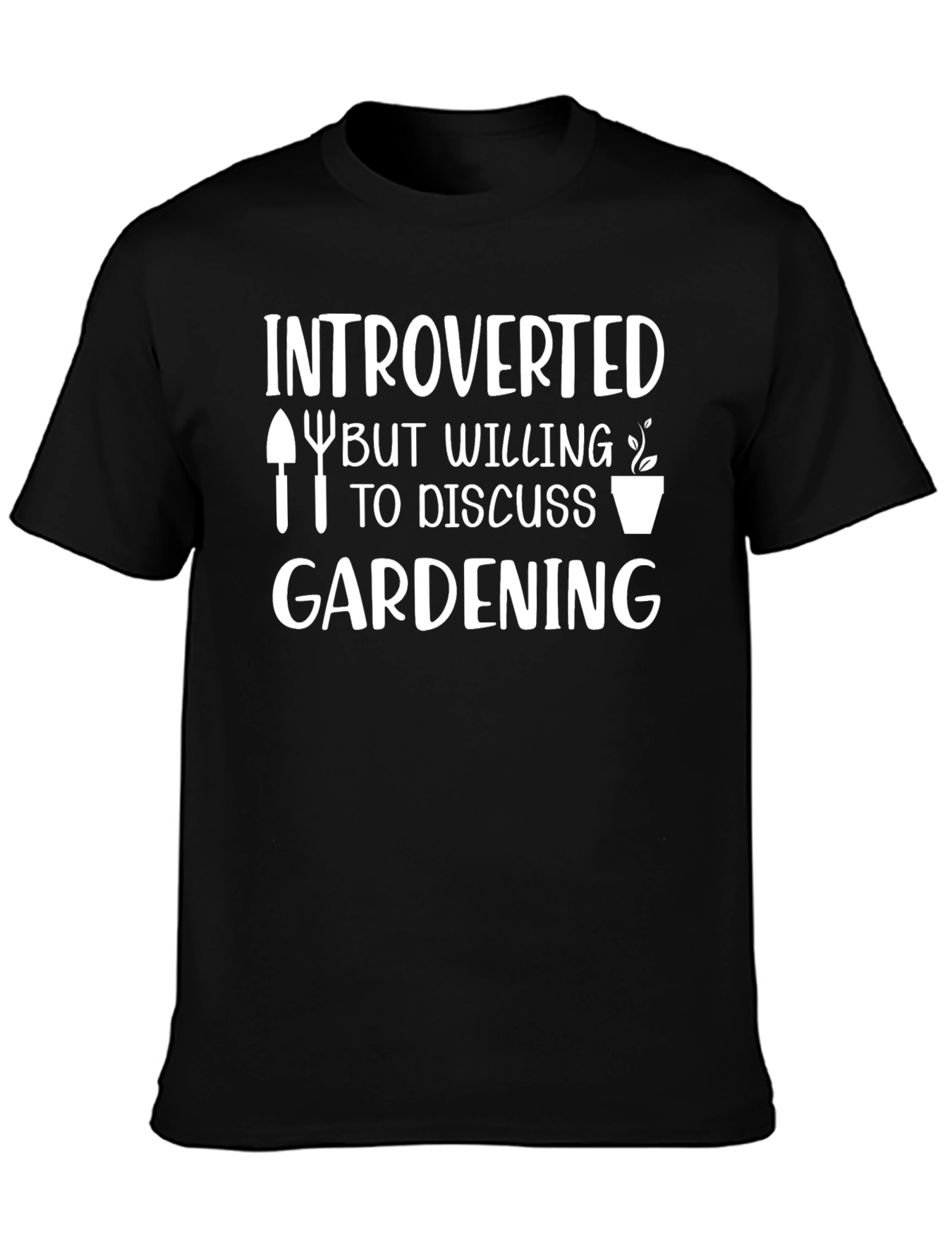 Introverted Gardening T-Shirt Funny Gardener Tee