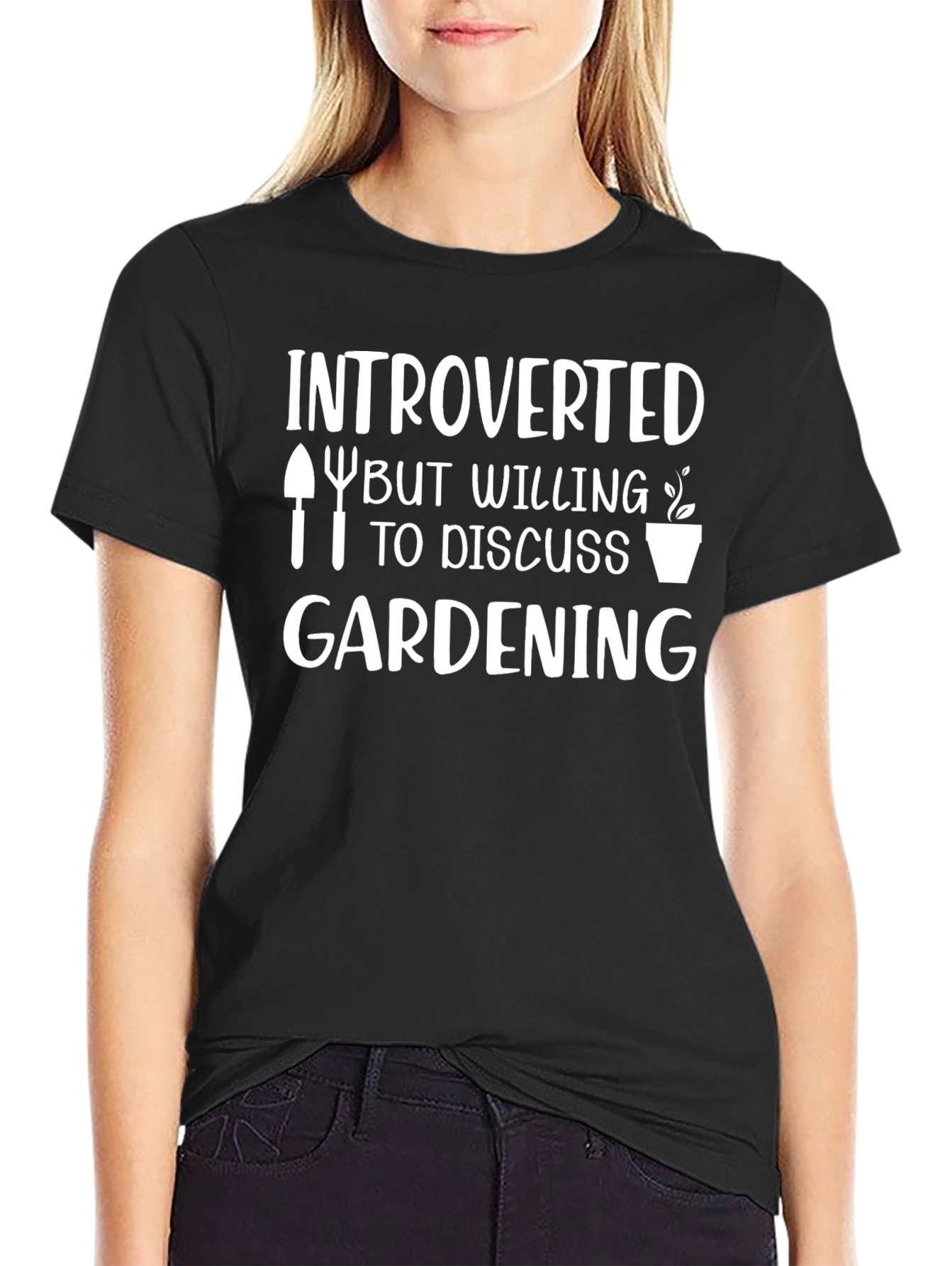Introverted Gardening T-Shirt Funny Gardener Tee