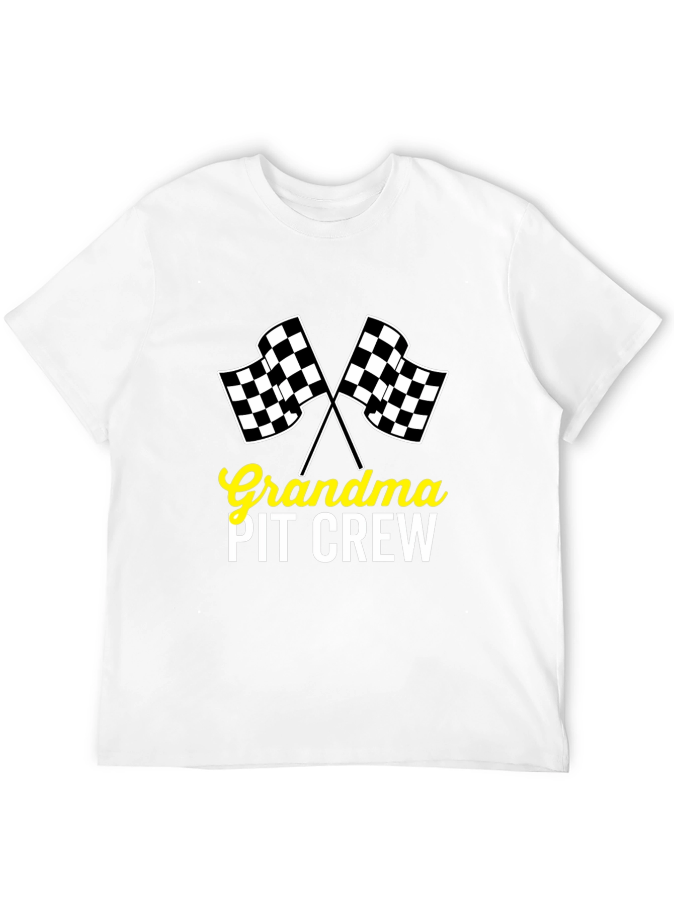 Grandma Pit Crew Racing Flags T-Shirt