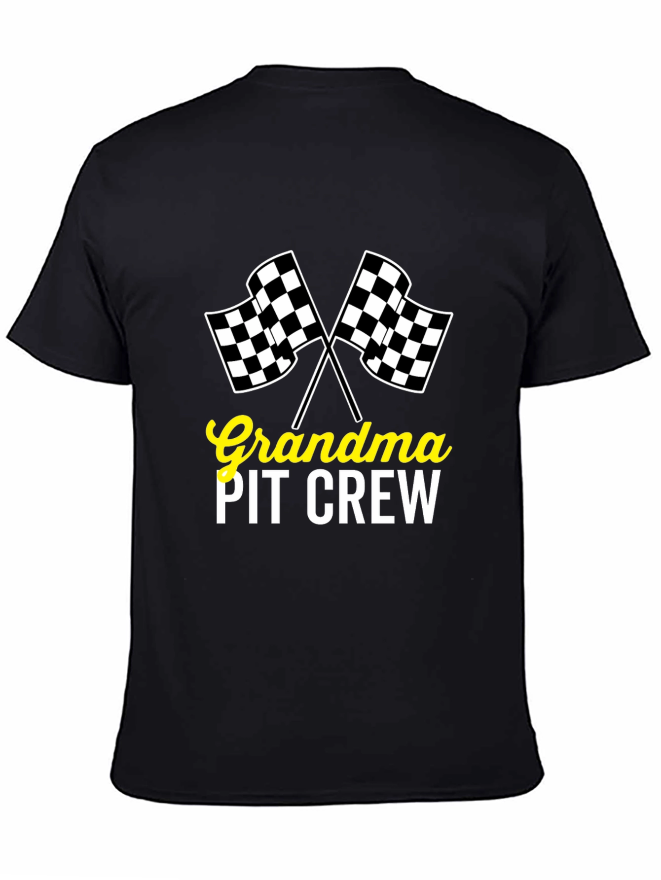 Grandma Pit Crew Racing Flags T-Shirt
