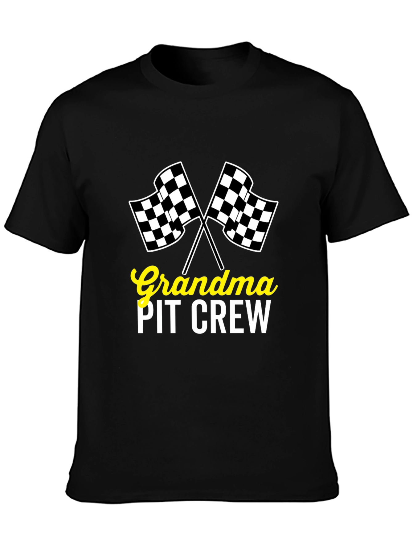 Grandma Pit Crew Racing Flags T-Shirt