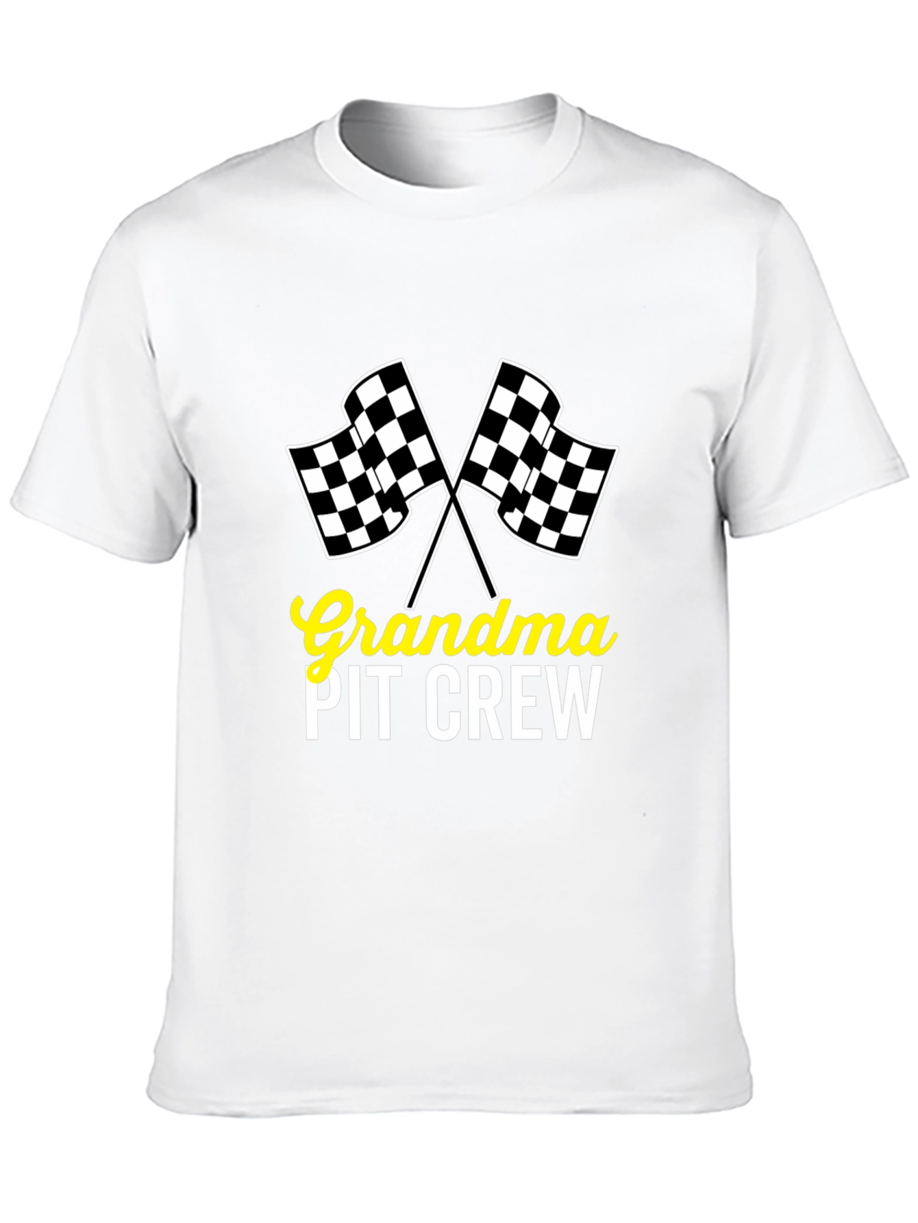 Grandma Pit Crew Racing Flags T-Shirt
