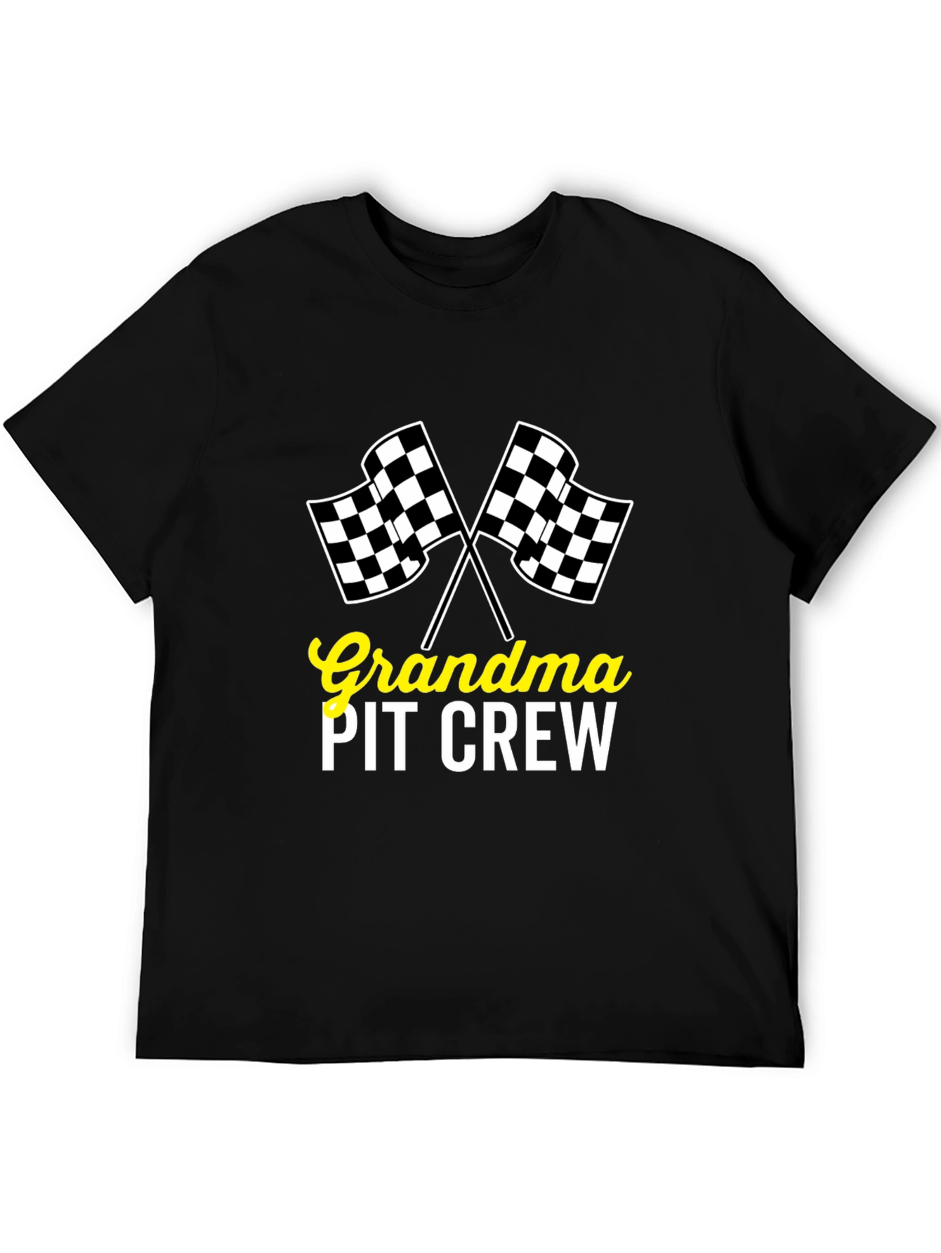 Grandma Pit Crew Racing Flags T-Shirt
