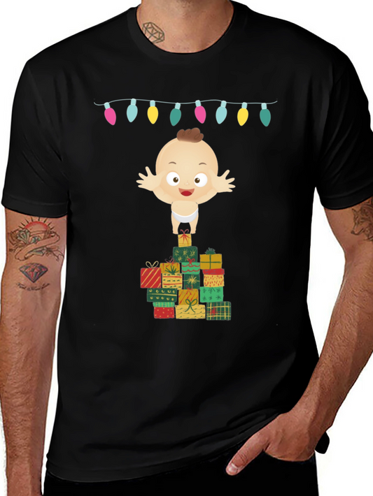 Christmas Baby on Gifts Tee - Holiday Cheer