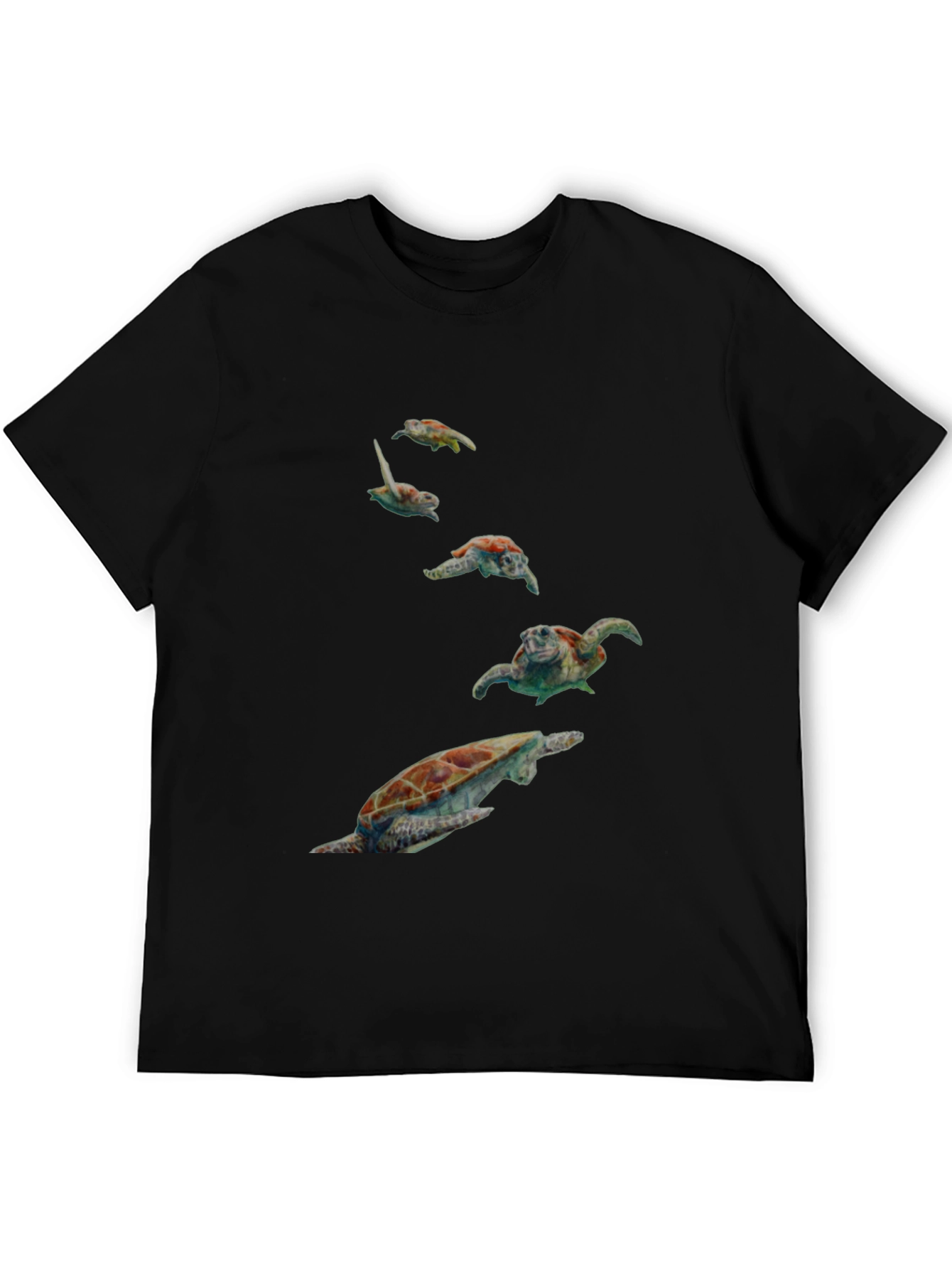 Turtle Graphic Black T-Shirt