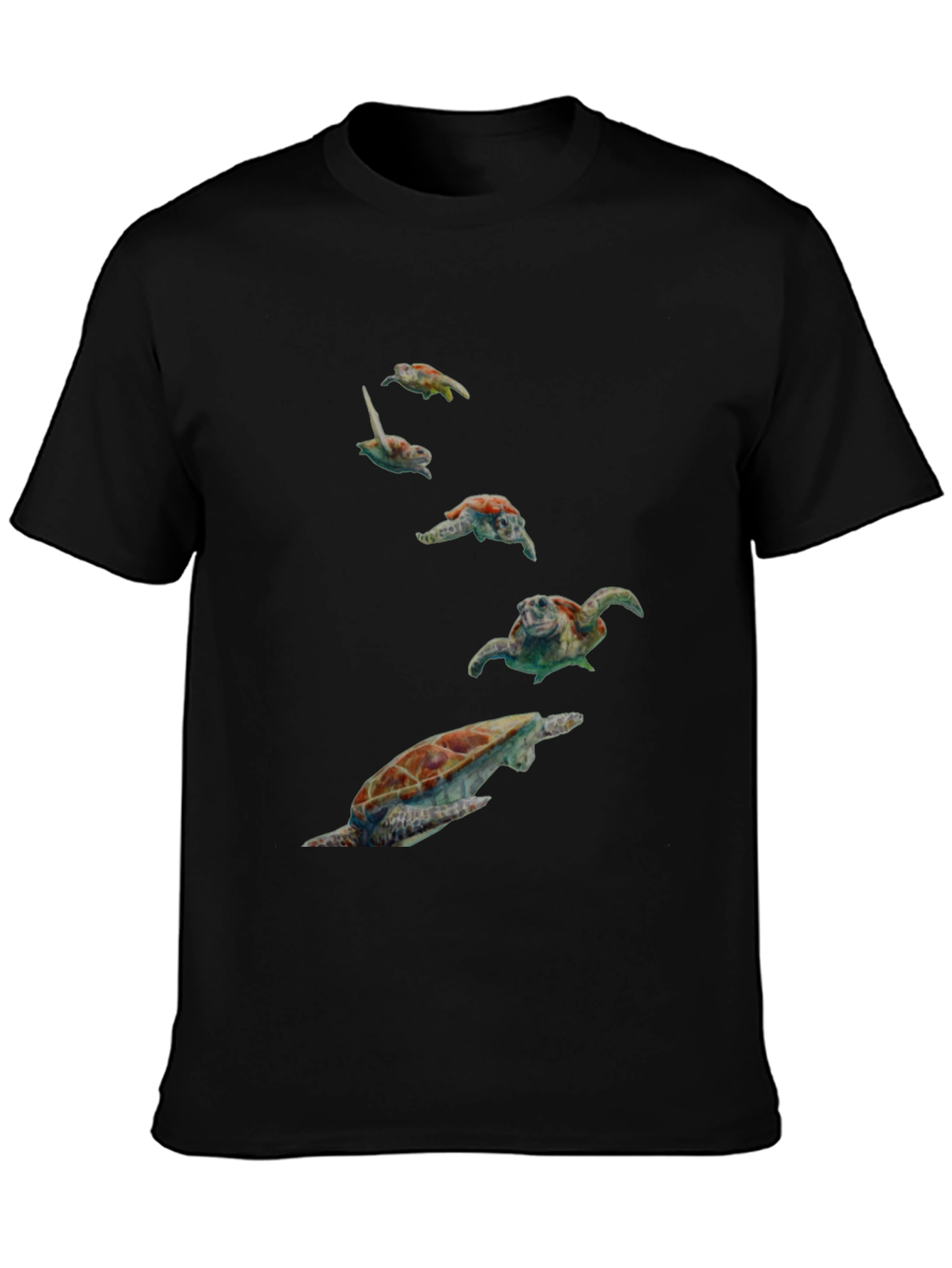 Turtle Graphic Black T-Shirt