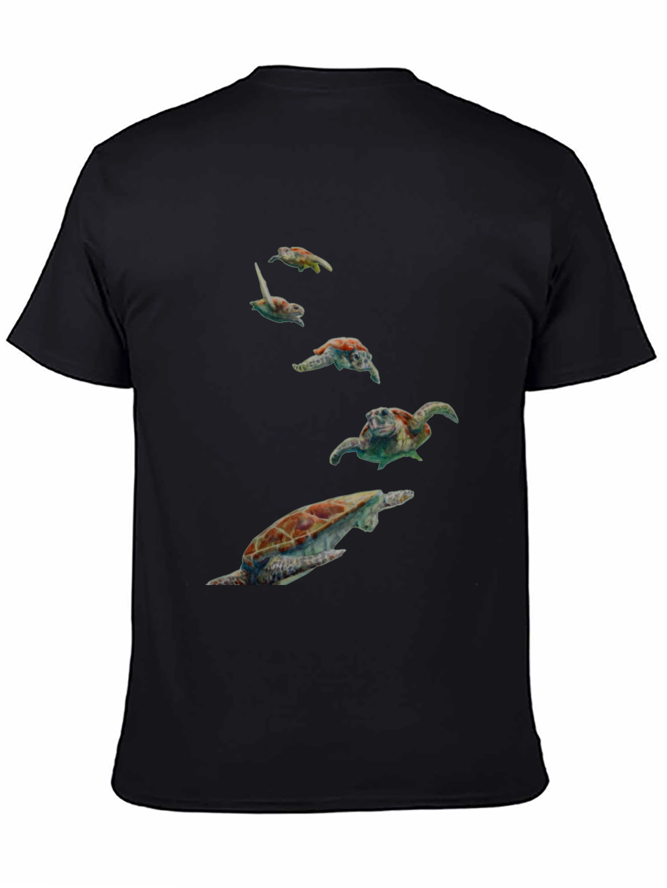 Turtle Graphic Black T-Shirt
