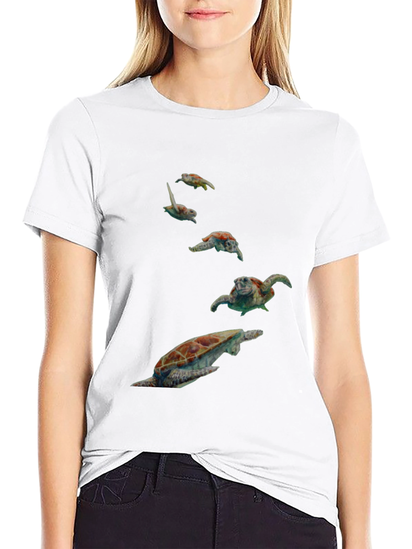 Turtle Graphic Black T-Shirt