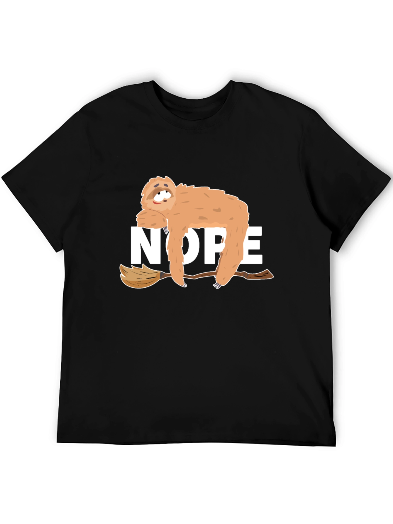 Nope Sloth Graphic Tee - Relaxed Style