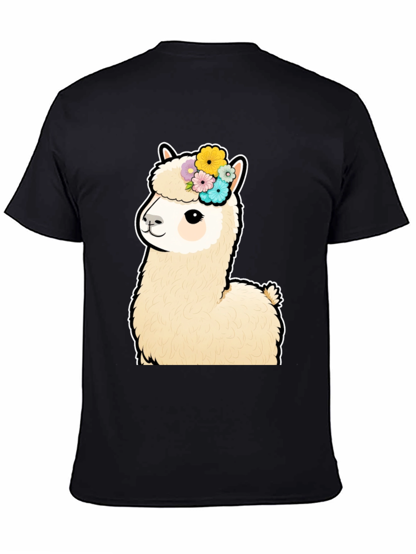 Alpaca Flower Crown Graphic T-Shirt