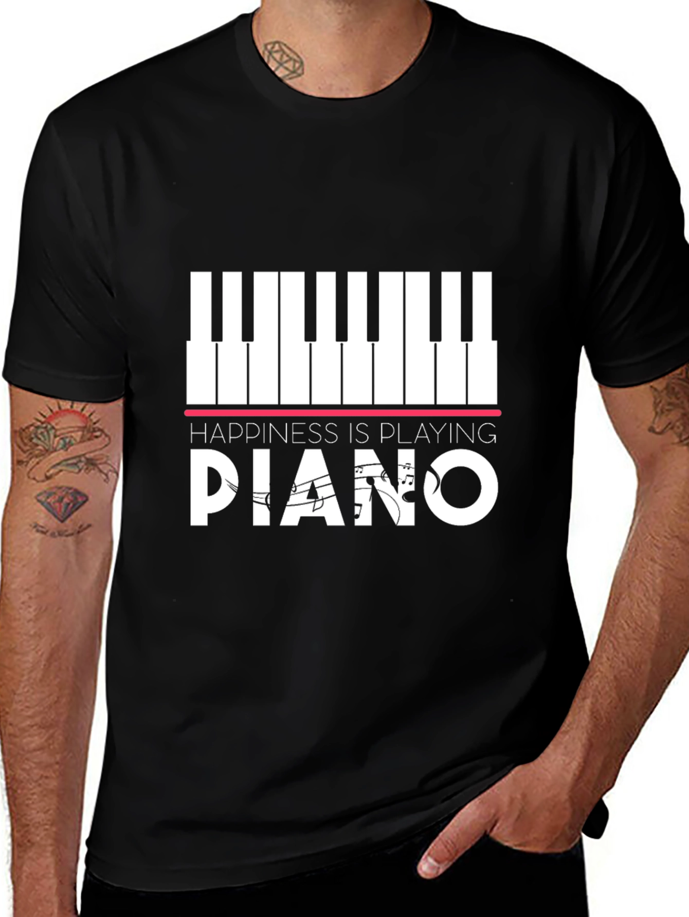 Piano Happiness T-Shirt - Music Lover Tee
