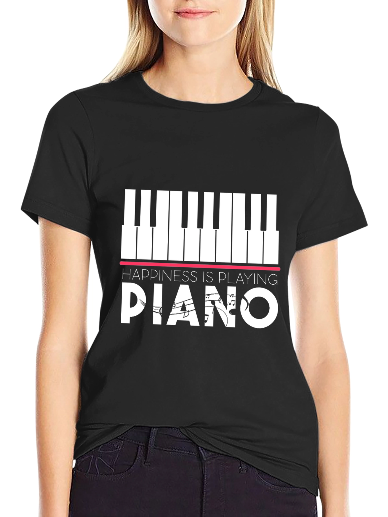 Piano Happiness T-Shirt - Music Lover Tee