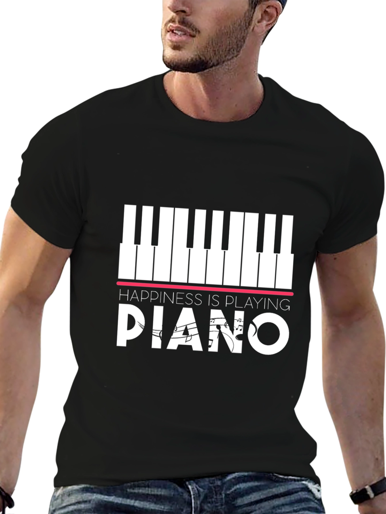 Piano Happiness T-Shirt - Music Lover Tee