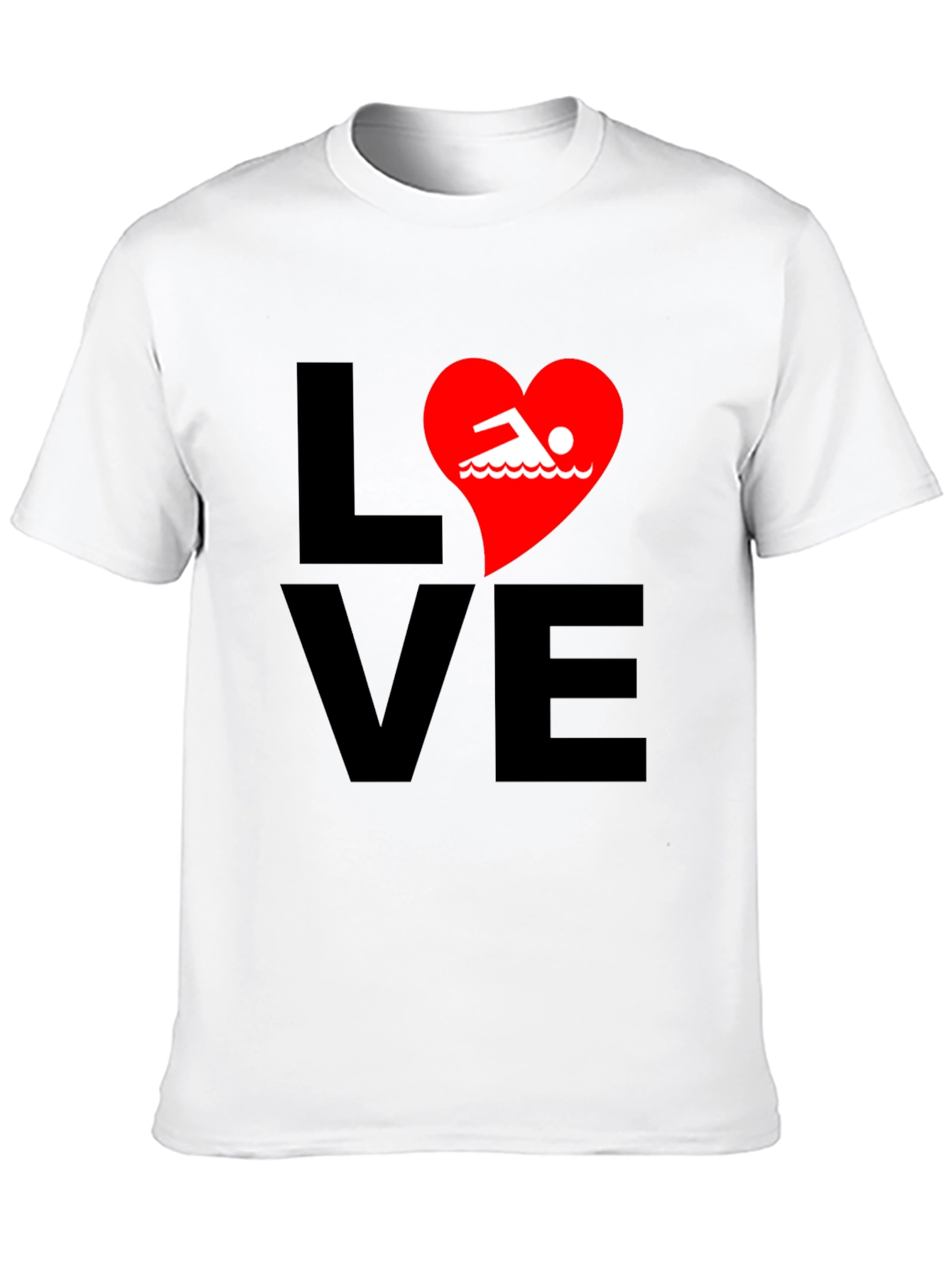 Love Swimming T-Shirt - Swimmer Heart Tee