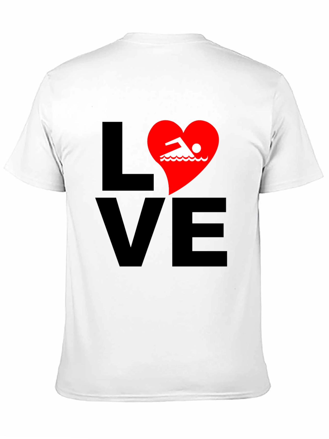 Love Swimming T-Shirt - Swimmer Heart Tee