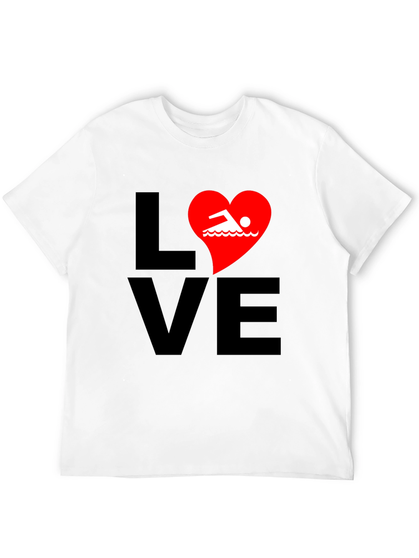 Love Swimming T-Shirt - Swimmer Heart Tee