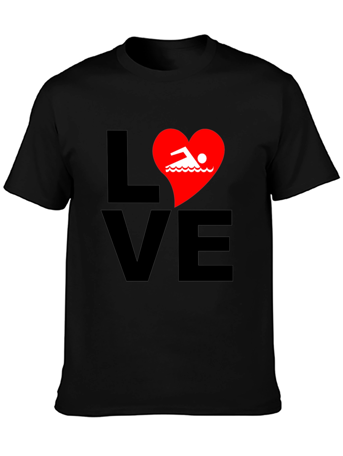 Love Swimming T-Shirt - Swimmer Heart Tee