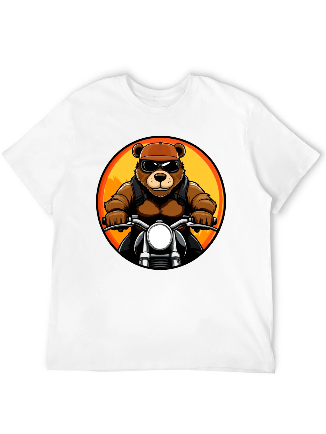 Cool Bear Biker T-Shirt - Black