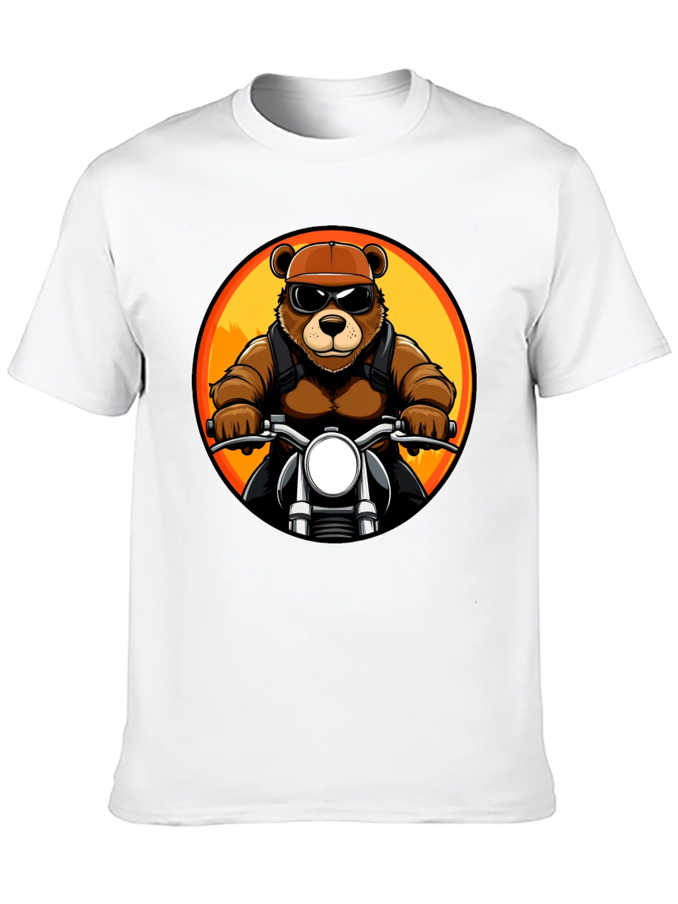 Cool Bear Biker T-Shirt - Black