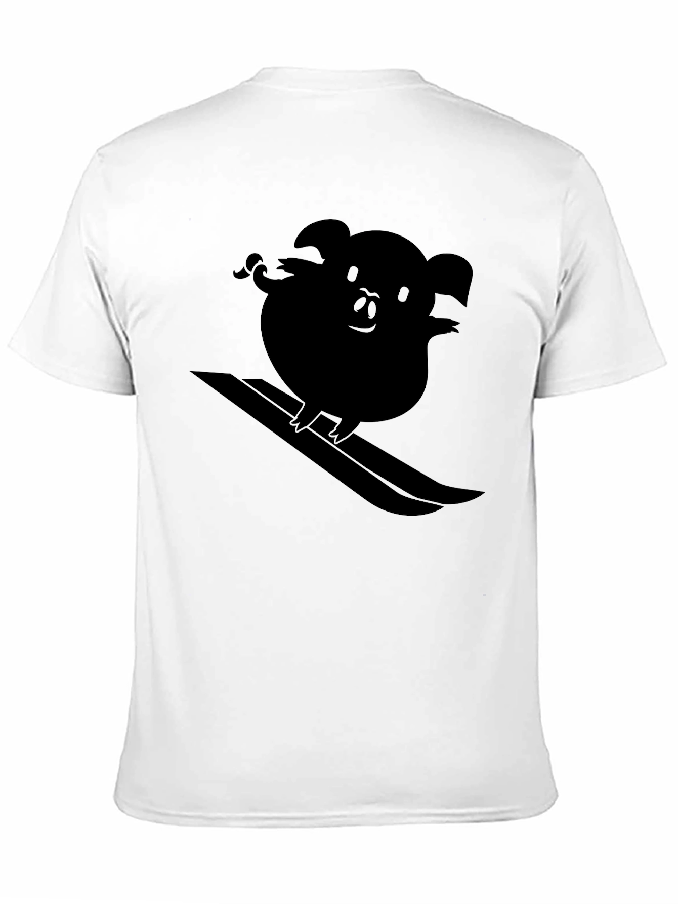 Cool Pig Surfing Graphic Tee - Black