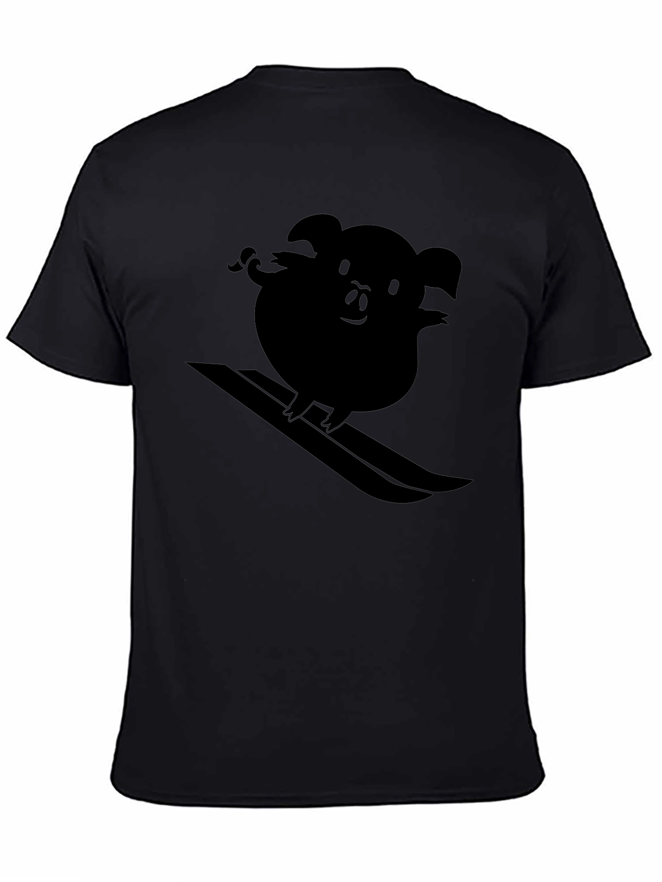 Cool Pig Surfing Graphic Tee - Black