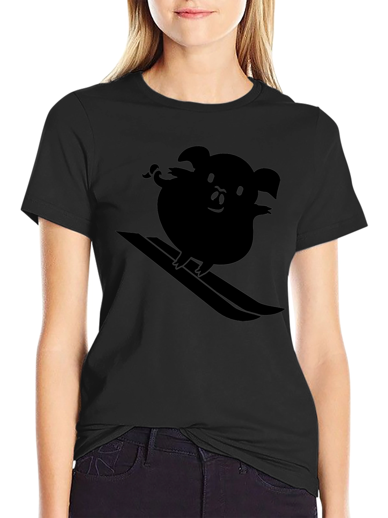 Cool Pig Surfing Graphic Tee - Black