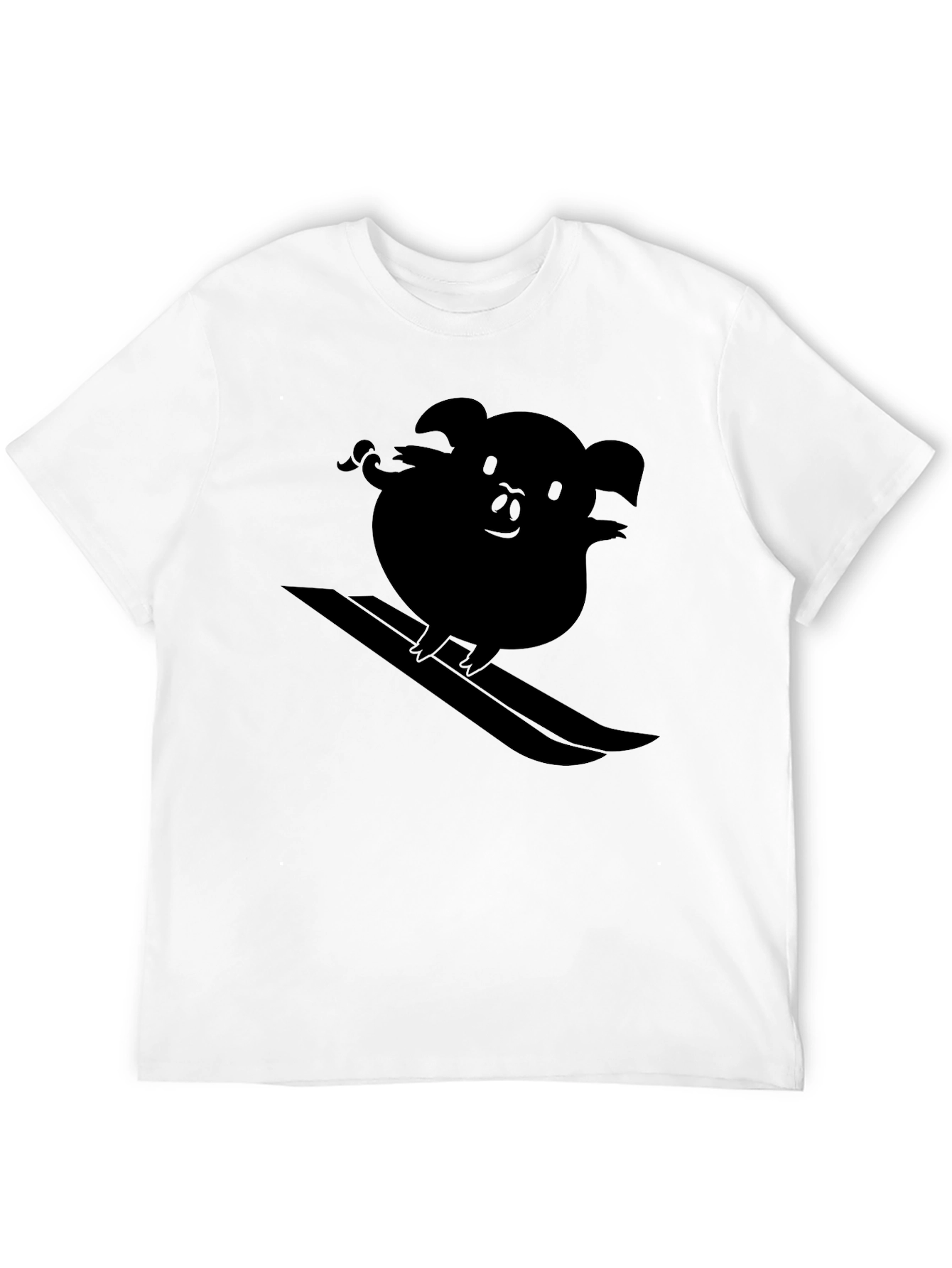 Cool Pig Surfing Graphic Tee - Black