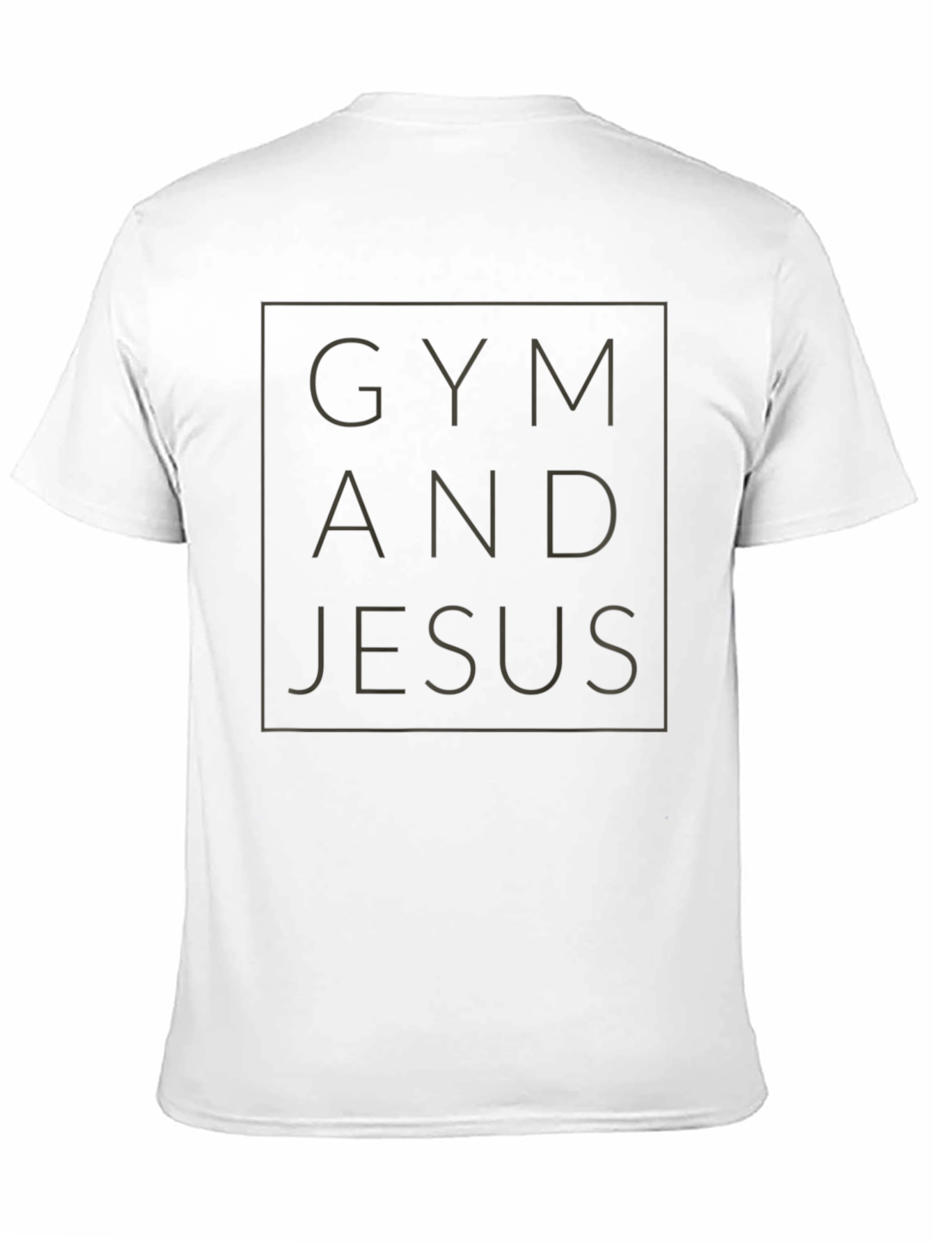 Gym and Jesus Graphic Tee - Black Cotton T-Shirt