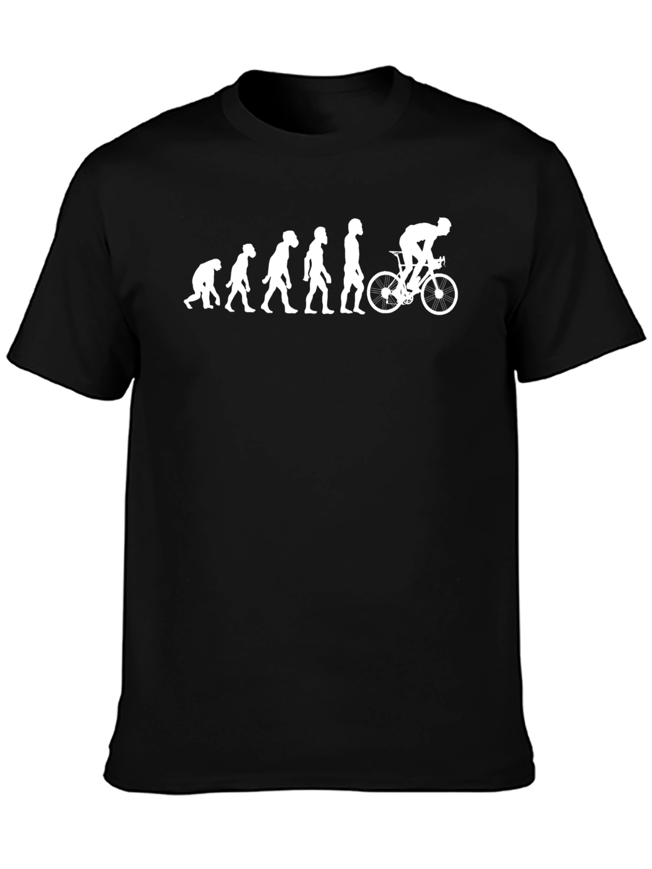 Evolution of Cyclist Mens Black T-Shirt