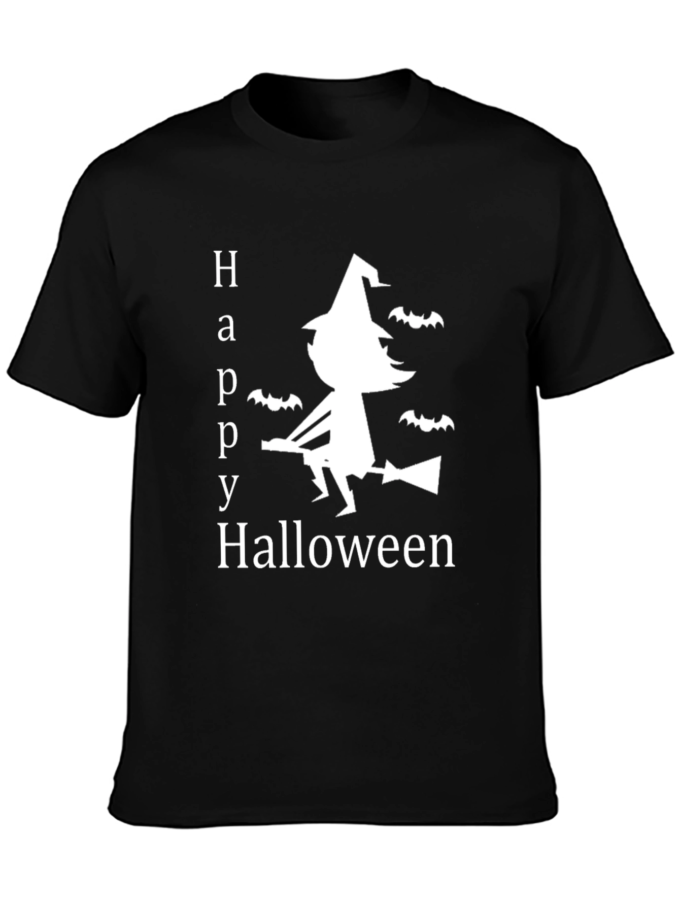 Happy Halloween T-Shirt Witch & Bats