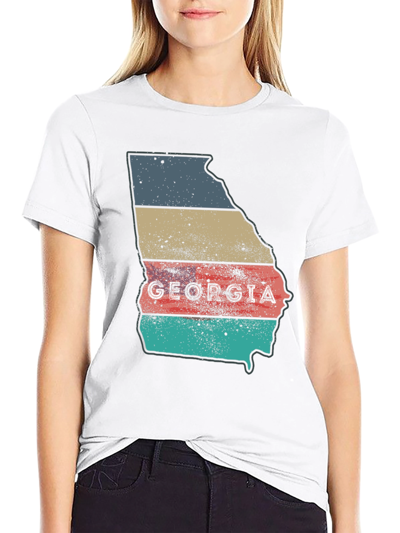 Georgia State Retro Style Mens T-Shirt