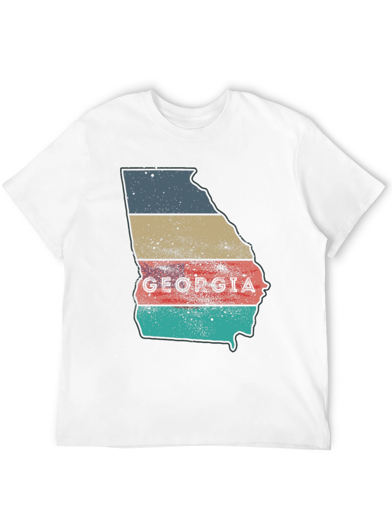 Georgia State Retro Style Mens T-Shirt