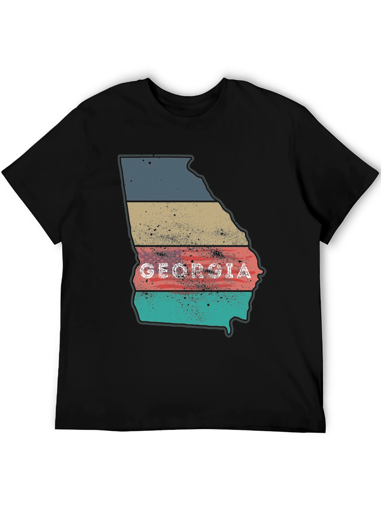 Georgia State Retro Style Mens T-Shirt