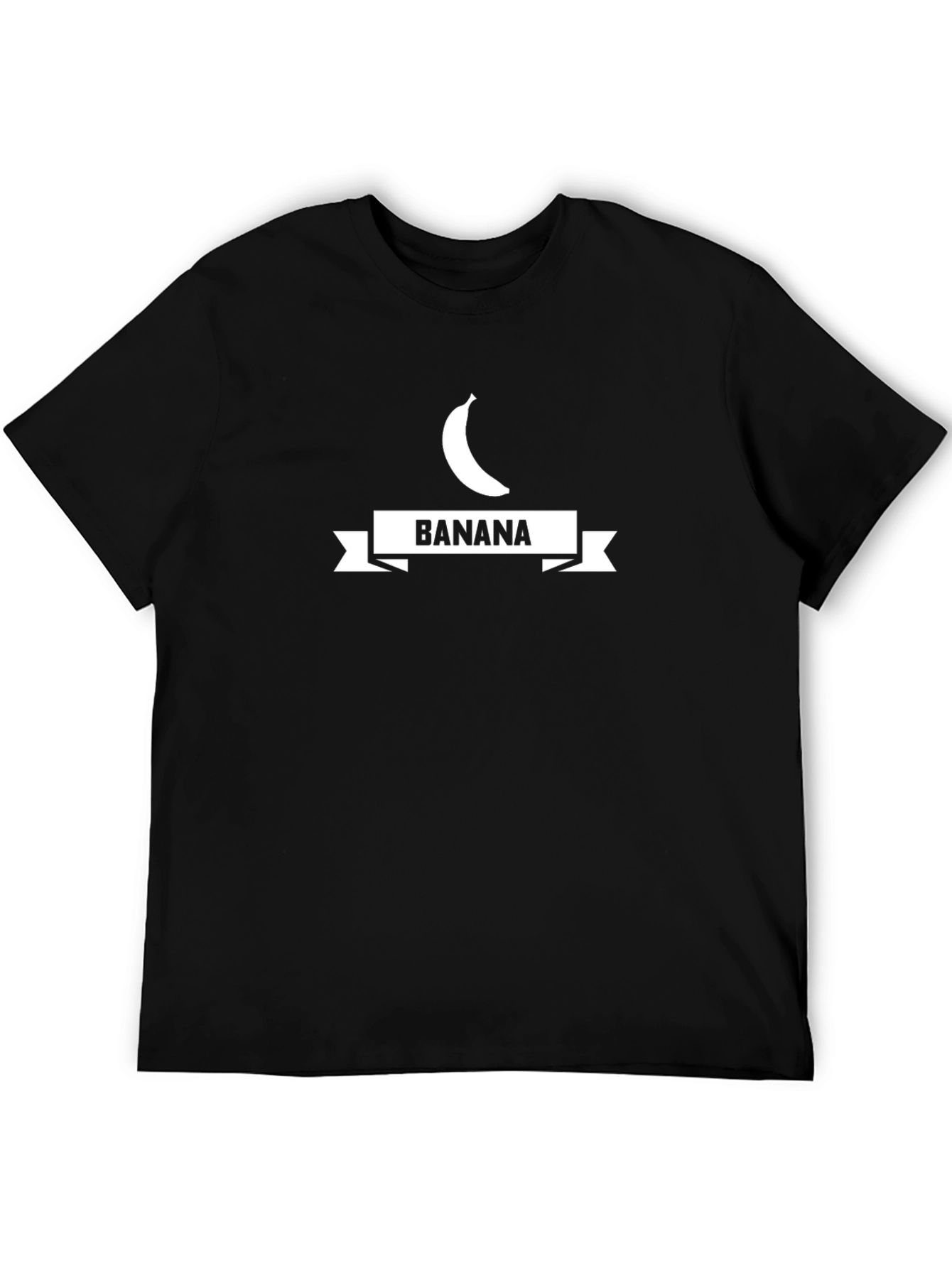 Banana Graphic Tee - Unisex Black Cotton T-Shirt
