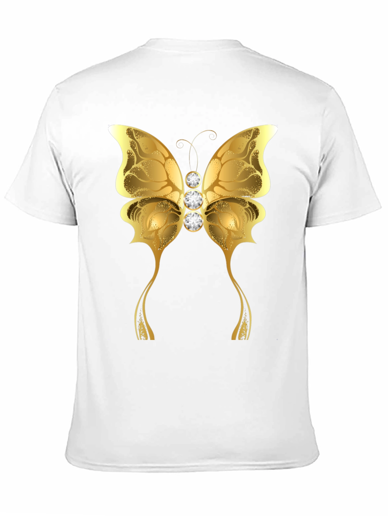 Golden Butterfly Graphic T-Shirt - Unisex
