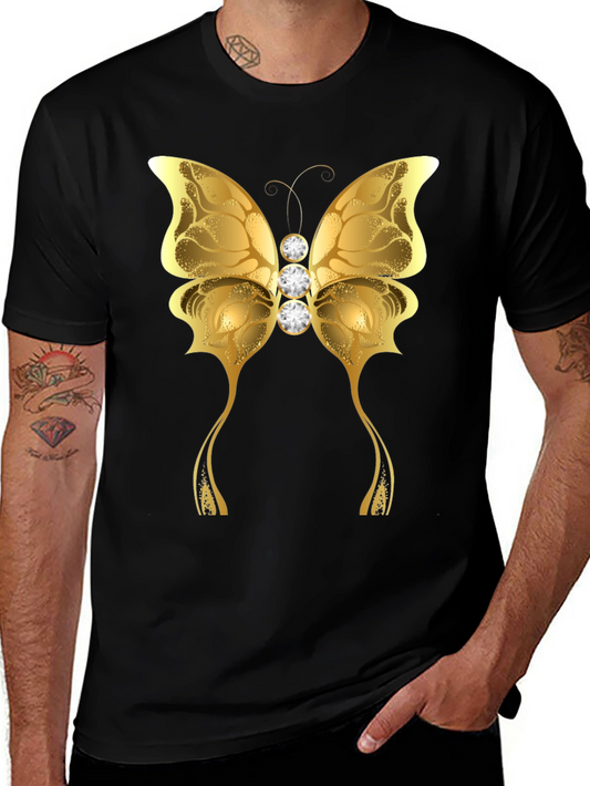 Golden Butterfly Graphic T-Shirt - Unisex