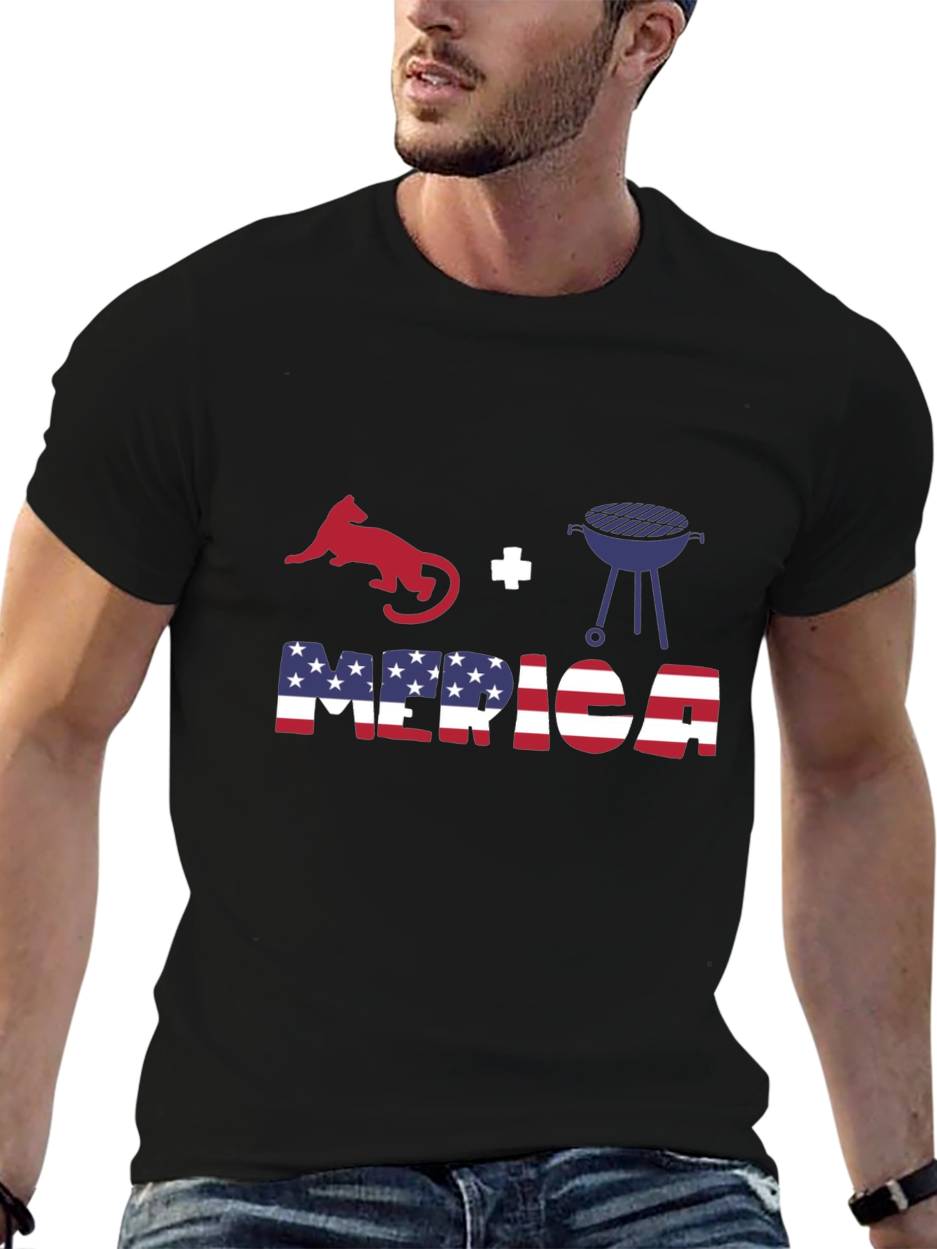 Patriotic Puma BBQ Merica T-Shirt