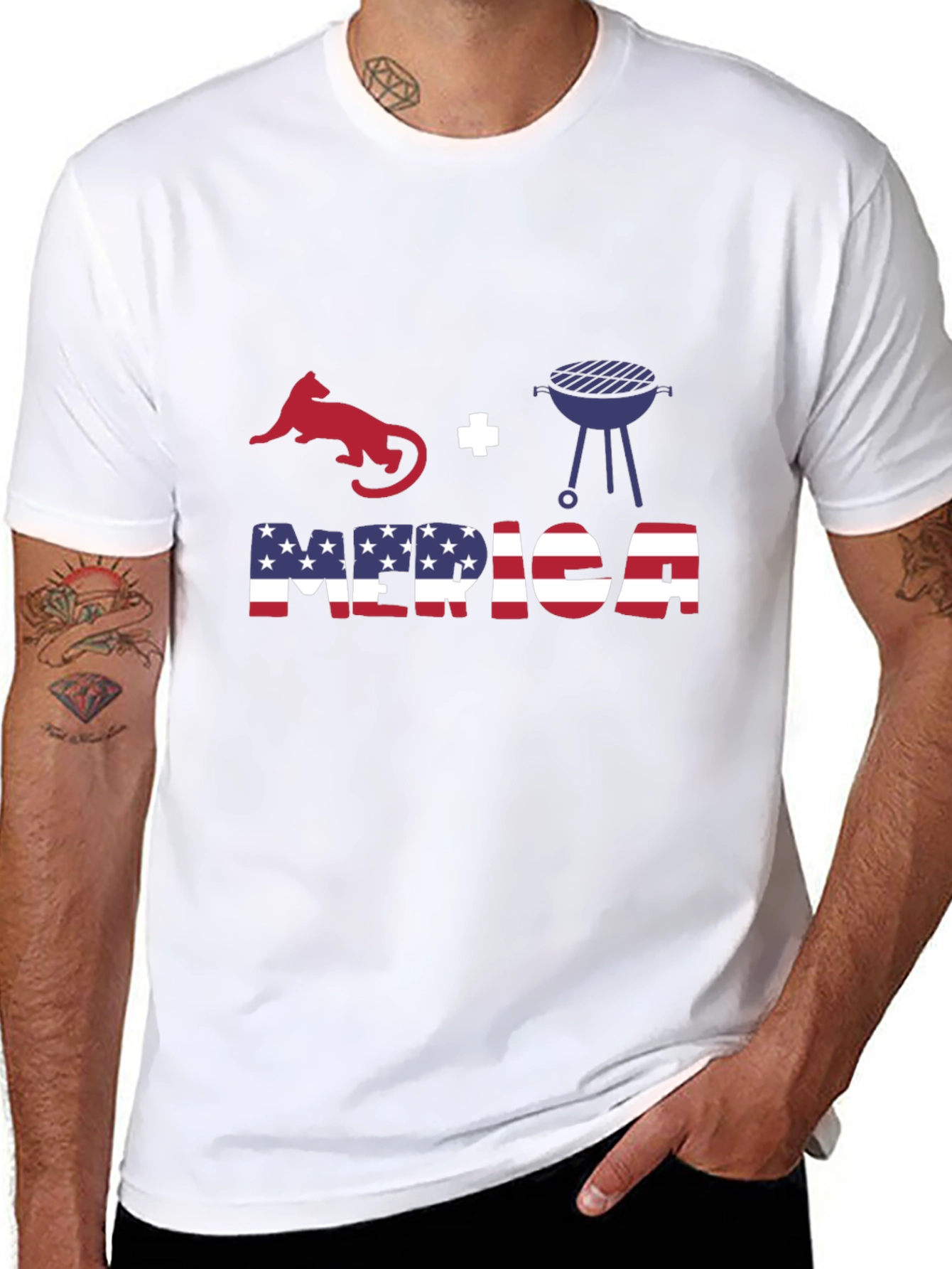 Patriotic Puma BBQ Merica T-Shirt