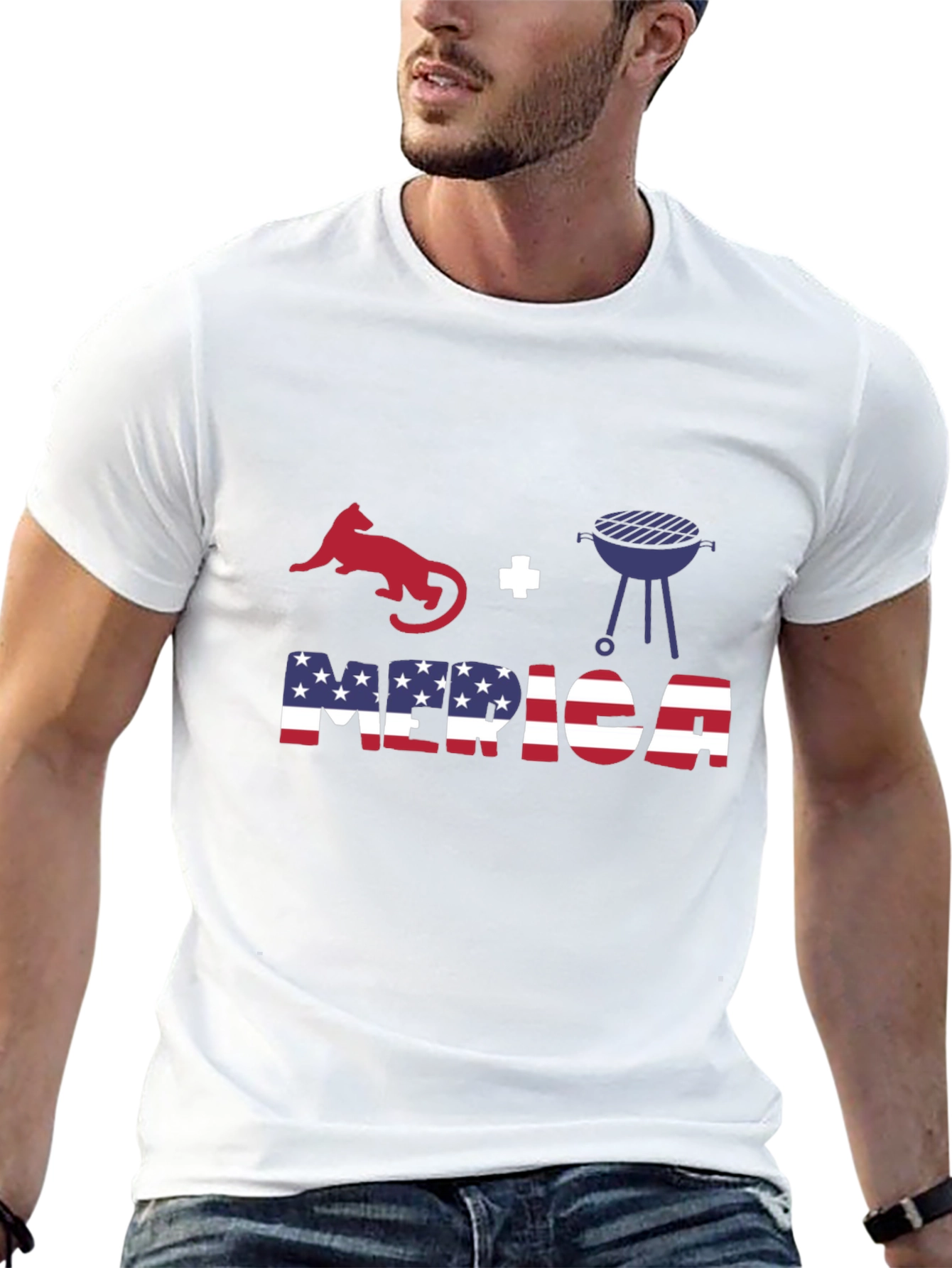 Patriotic Puma BBQ Merica T-Shirt