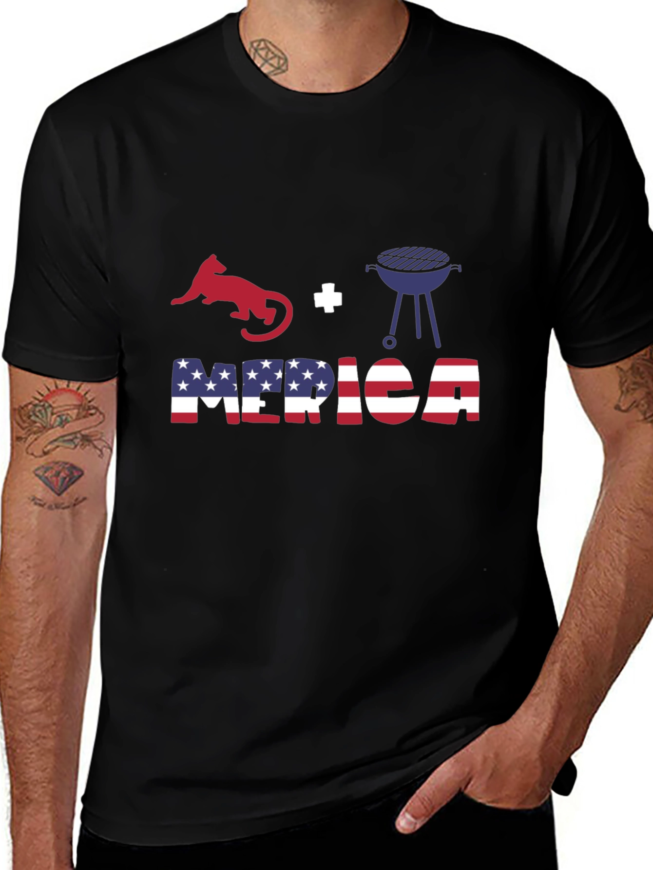 Patriotic Puma BBQ Merica T-Shirt