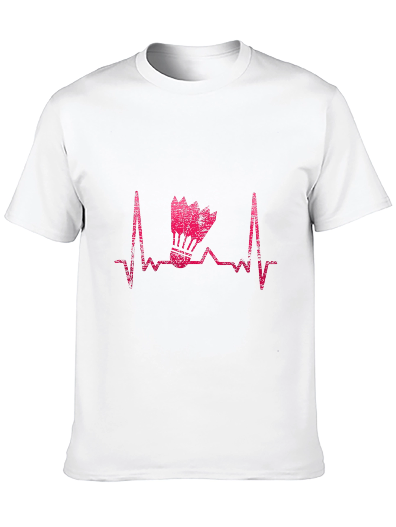 Badminton Heartbeat T-Shirt - Black