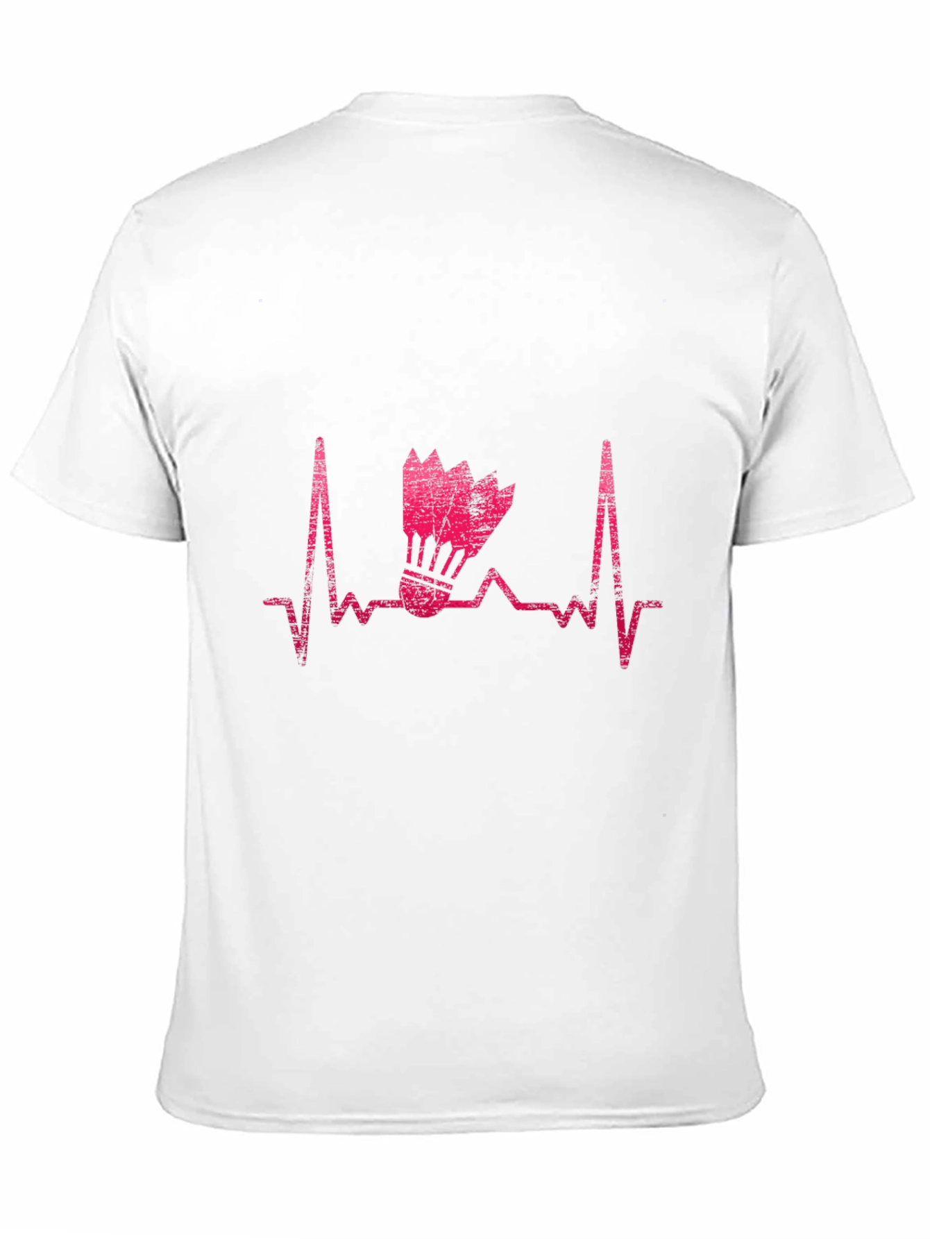 Badminton Heartbeat T-Shirt - Black