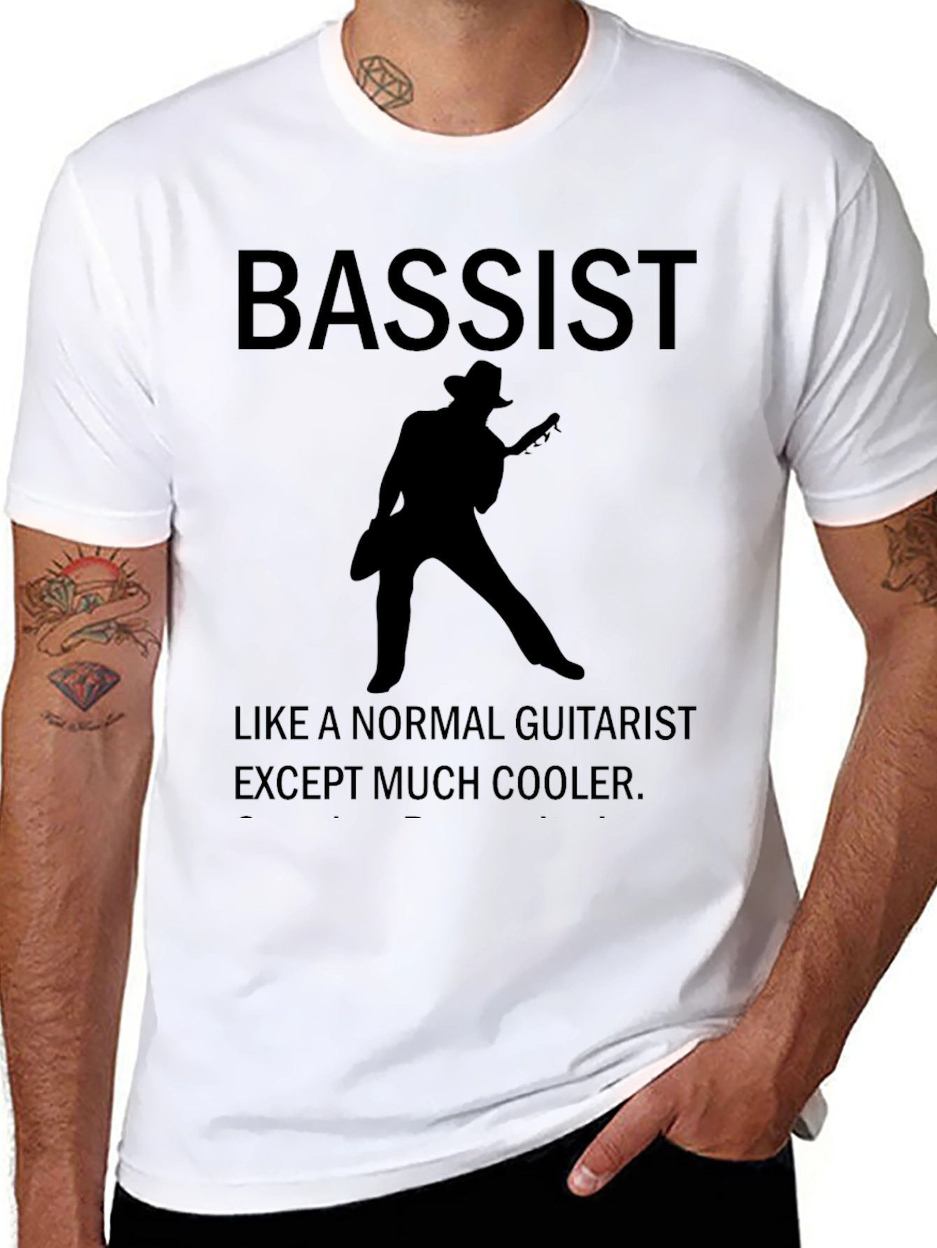 Bassist T-Shirt - Cool Guitarist Tee