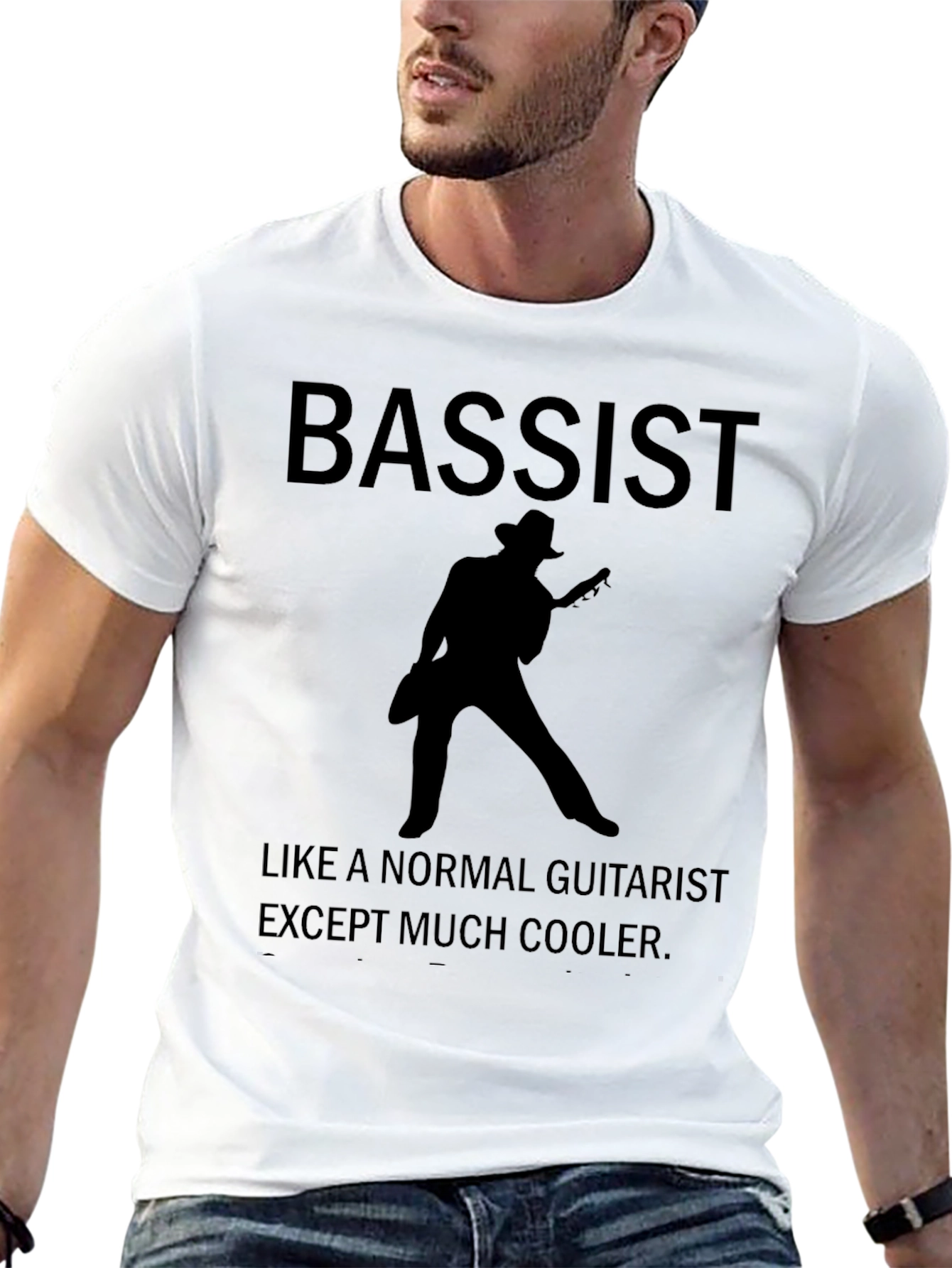 Bassist T-Shirt - Cool Guitarist Tee
