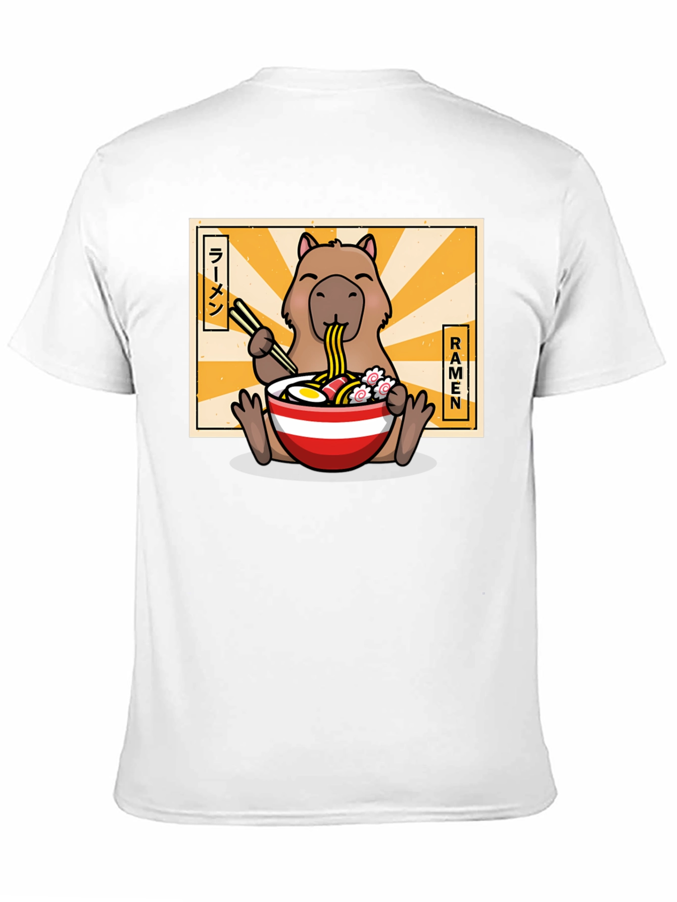 Capybara Ramen T-Shirt - Cute Anime Graphic Tee