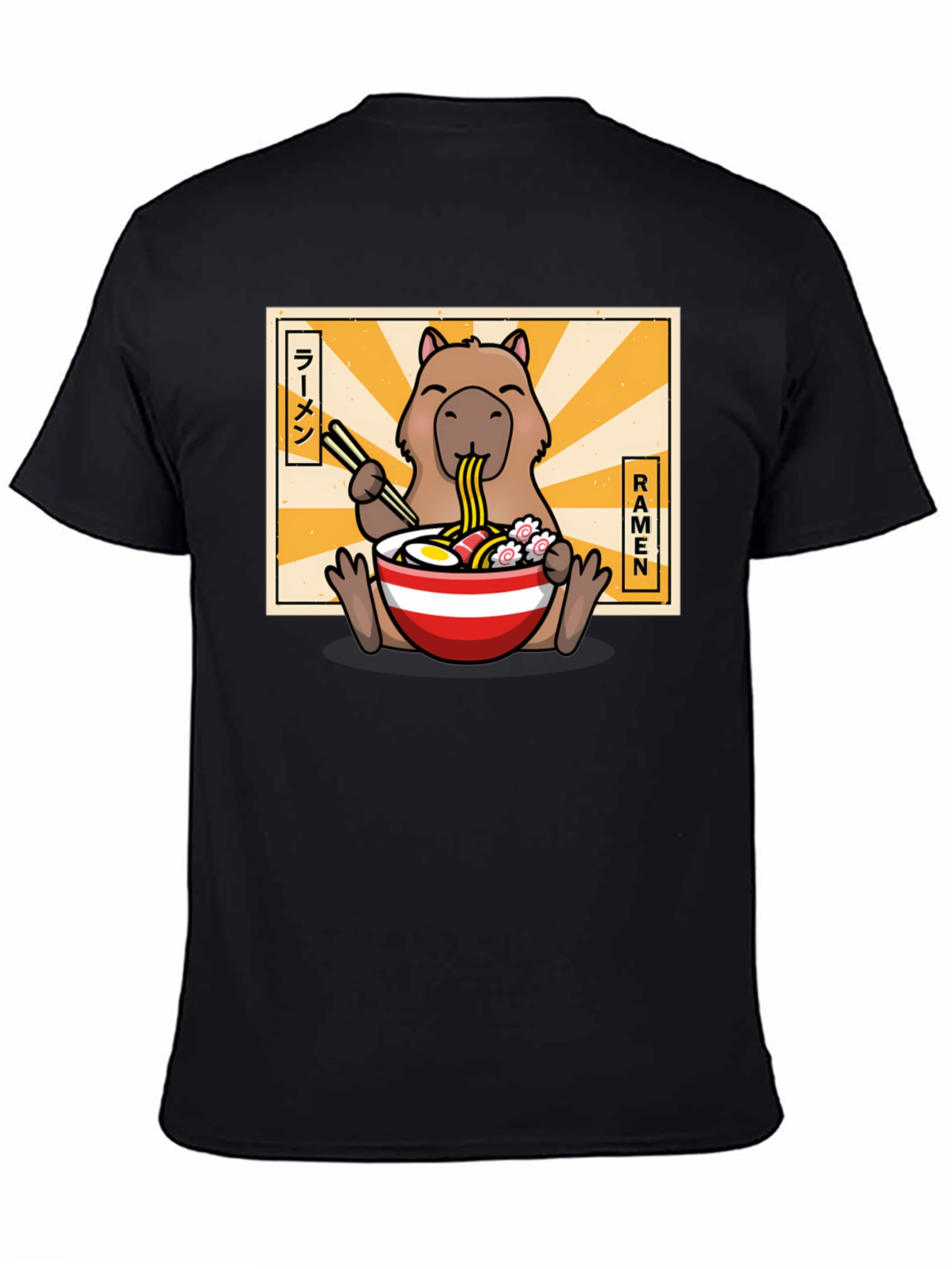 Capybara Ramen T-Shirt - Cute Anime Graphic Tee