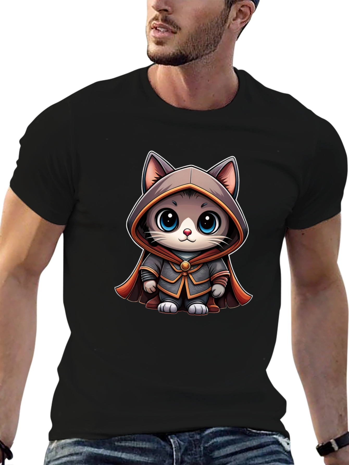 Wizard Cat T-Shirt: Adorable & Magical!