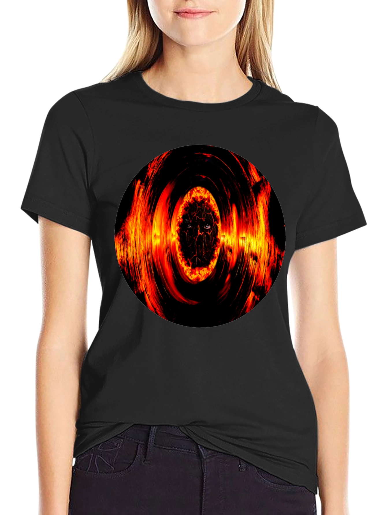 Inferno Eye Graphic Black T-Shirt