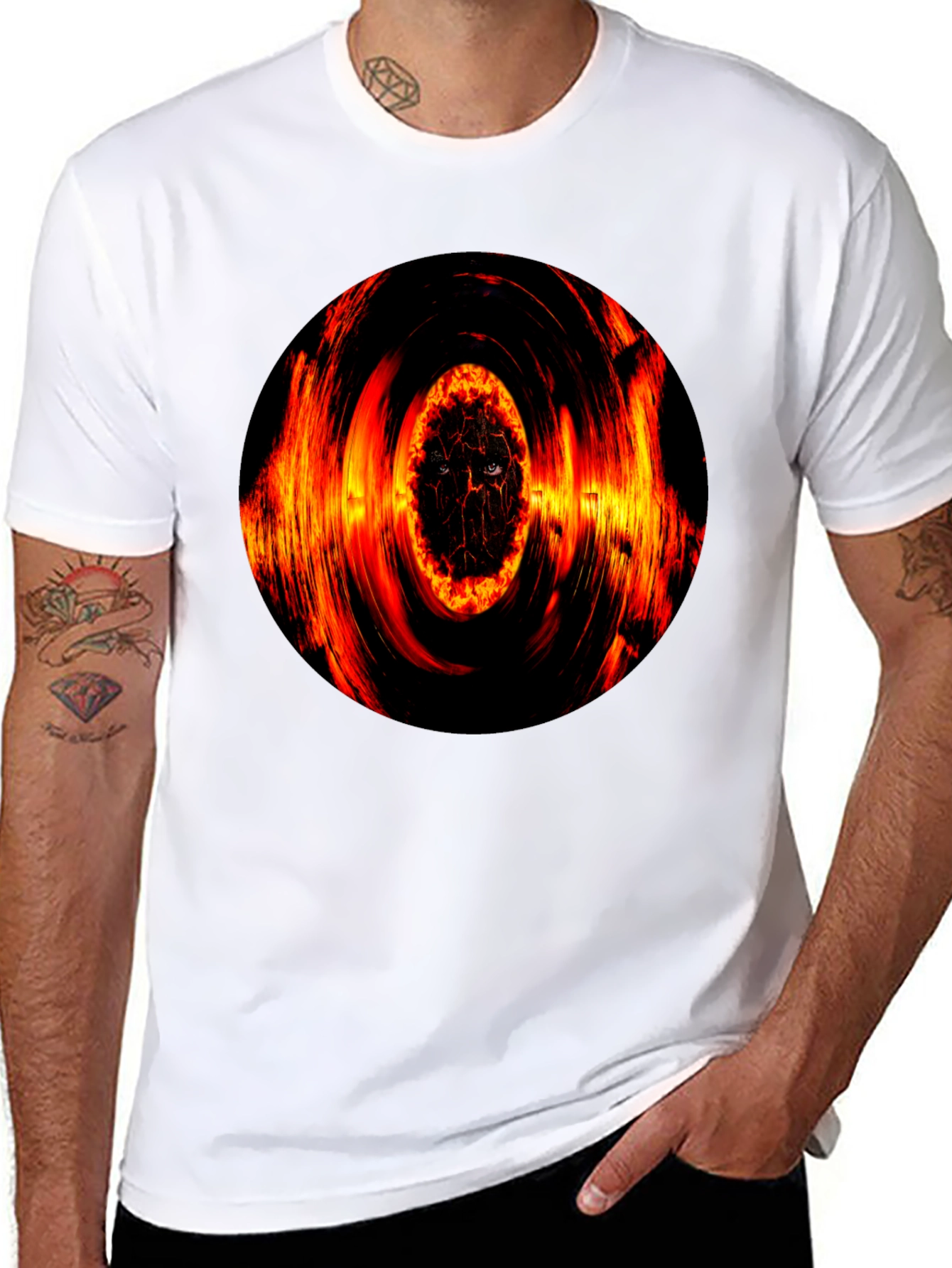 Inferno Eye Graphic Black T-Shirt